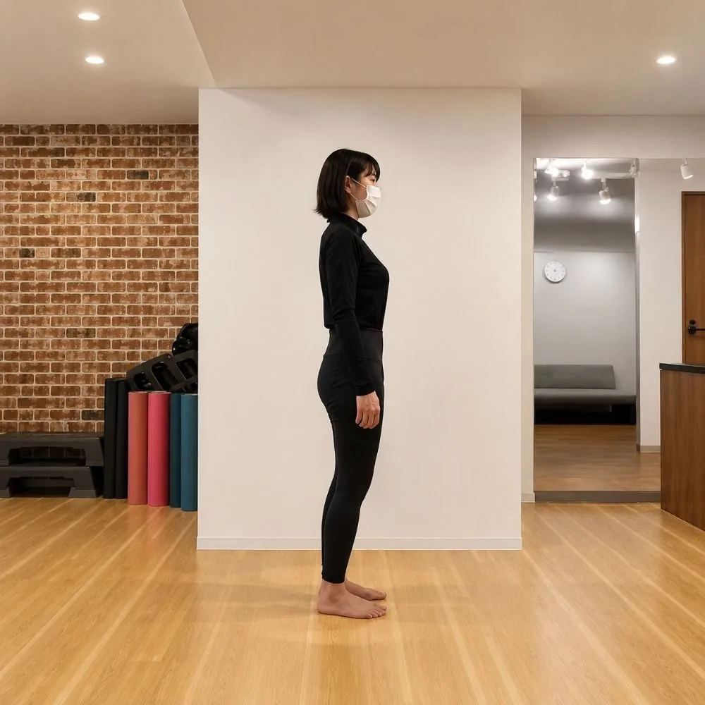 レッスン後の立ち姿(横向き)
