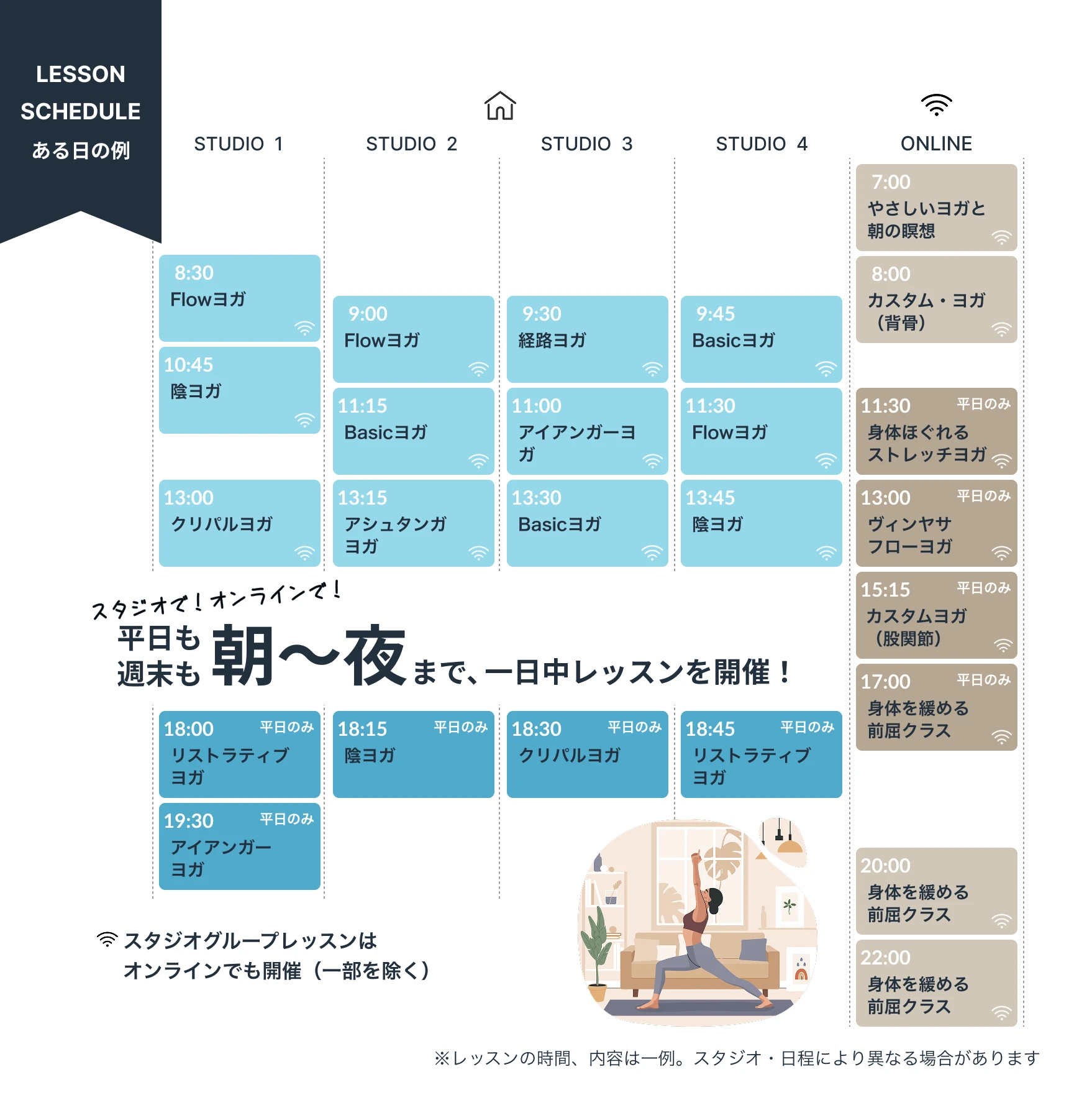 Lesson Schedule ある日の例