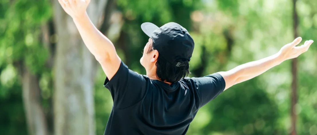 深い呼吸で、内臓も元気に