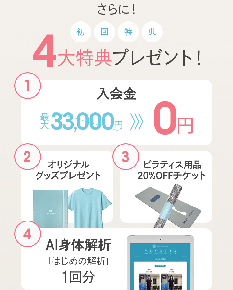 さらに！初回特典4大特典プレゼント！